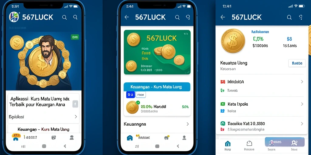 Antarmuka 567LUCK yang intuitif dan informatif.