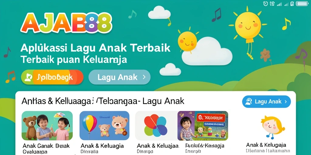 Antarmuka AJAIB88 yang ceria dan ramah anak tampil menarik.