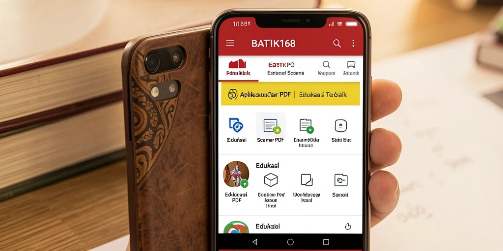 Tampilan antarmuka BATIK168 yang sederhana dan fungsional sebagai Scanner PDF.