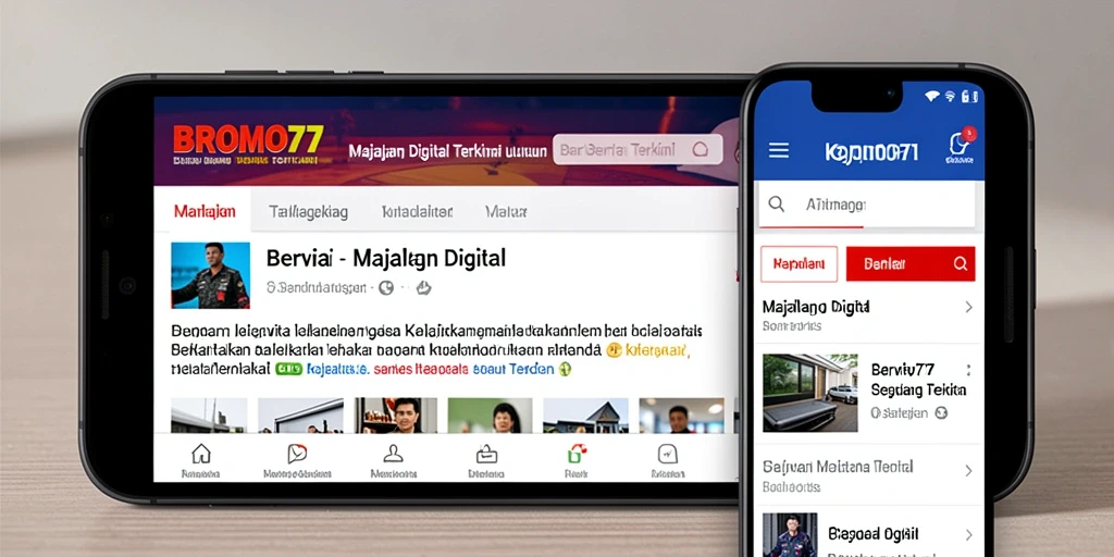Tampilan antarmuka BROMO77 yang menarik dan informatif.