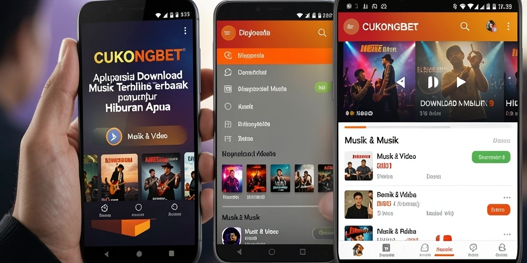 Tampilan antarmuka CUKONGBET untuk Download Musik yang menarik.