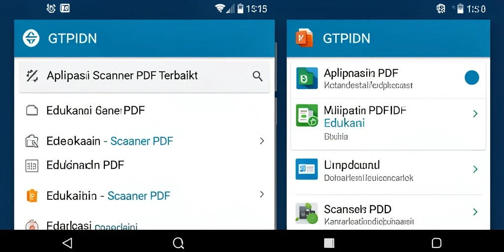 Tampilan antarmuka pengguna GTPIDN saat memindai dokumen PDF.