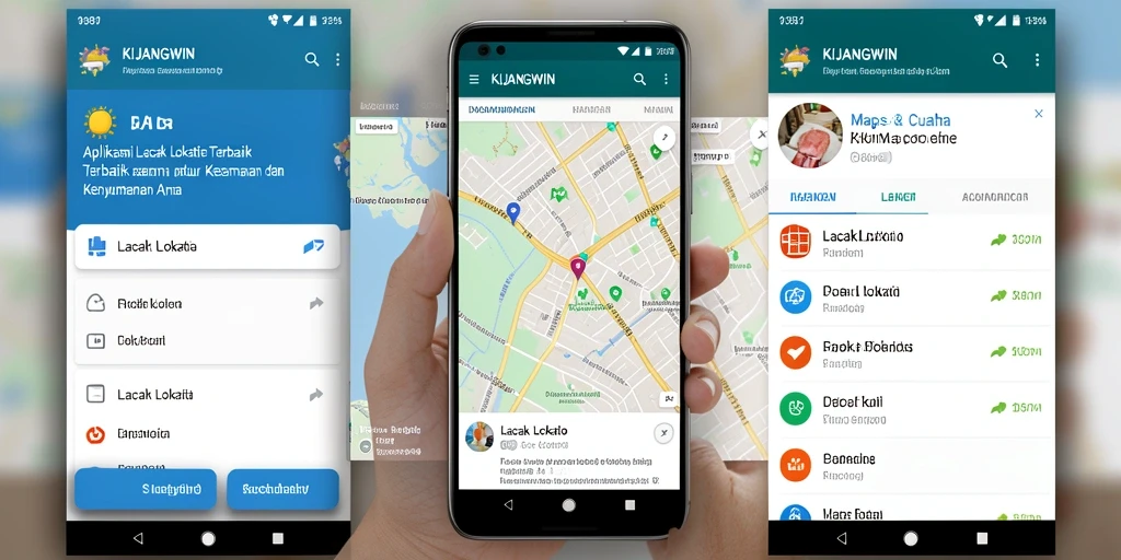 Antarmuka aplikasi KIJANGWIN menampilkan informasi Lacak Lokasi secara jelas.