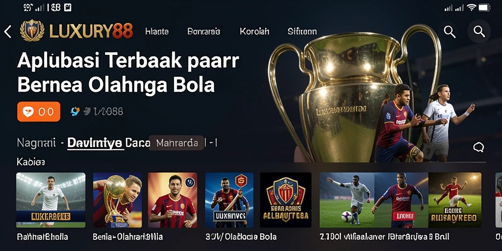 Screenshot LUXURY88 menampilkan antarmuka berita olahraga bola yang menarik.