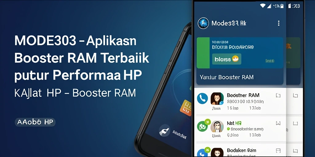 Tampilan antarmuka utama MODE303 untuk optimasi RAM.