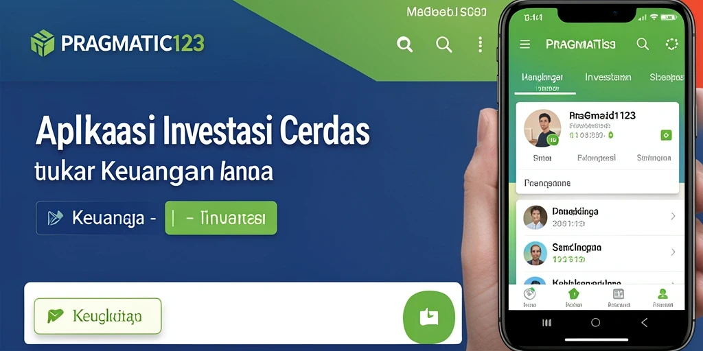 Antarmuka modern dan intuitif aplikasi PRAGMATIC123 untuk investasi.