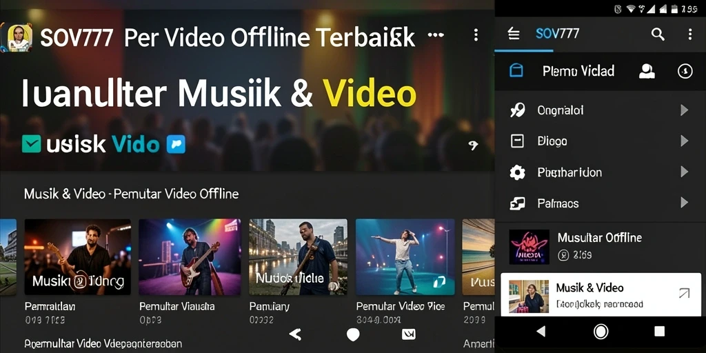 Tampilan antarmuka SOV777 yang user-friendly untuk pemutar video offline.